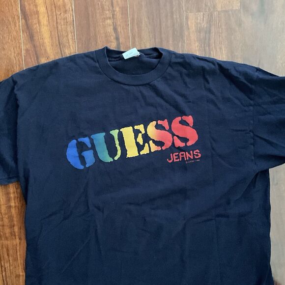 Vintage Guess Jeans Georges Marciano 80s T-Shirt USA Tee Sz 1993 - Picture 2 of 4